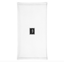 Load image into Gallery viewer, White Neck Gaiter with black logo