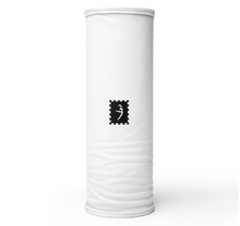 Load image into Gallery viewer, White Neck Gaiter with black logo