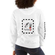 Load image into Gallery viewer, "Hot shoes" - pullover hoody - Life is black and white with a dash of red