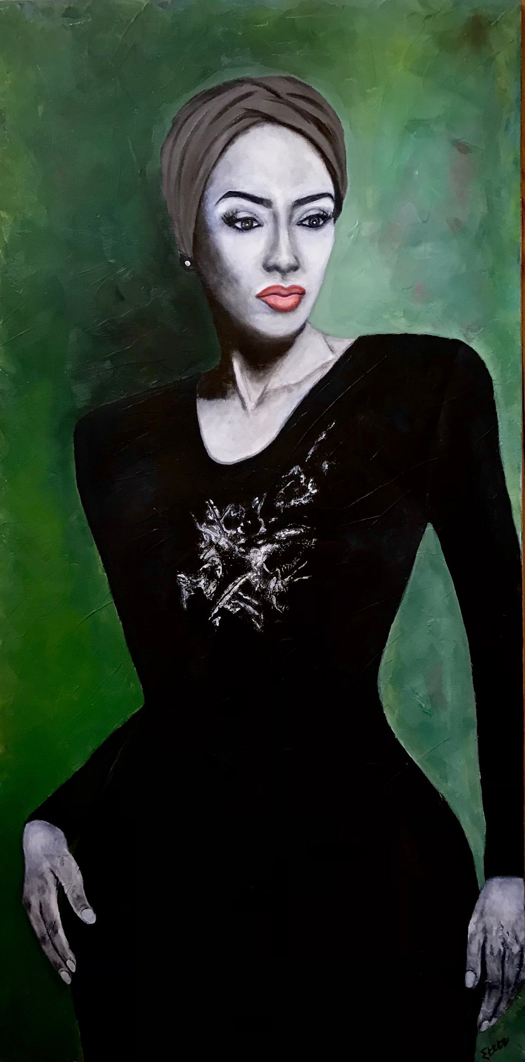 Black velvet-Oil on canvas-24