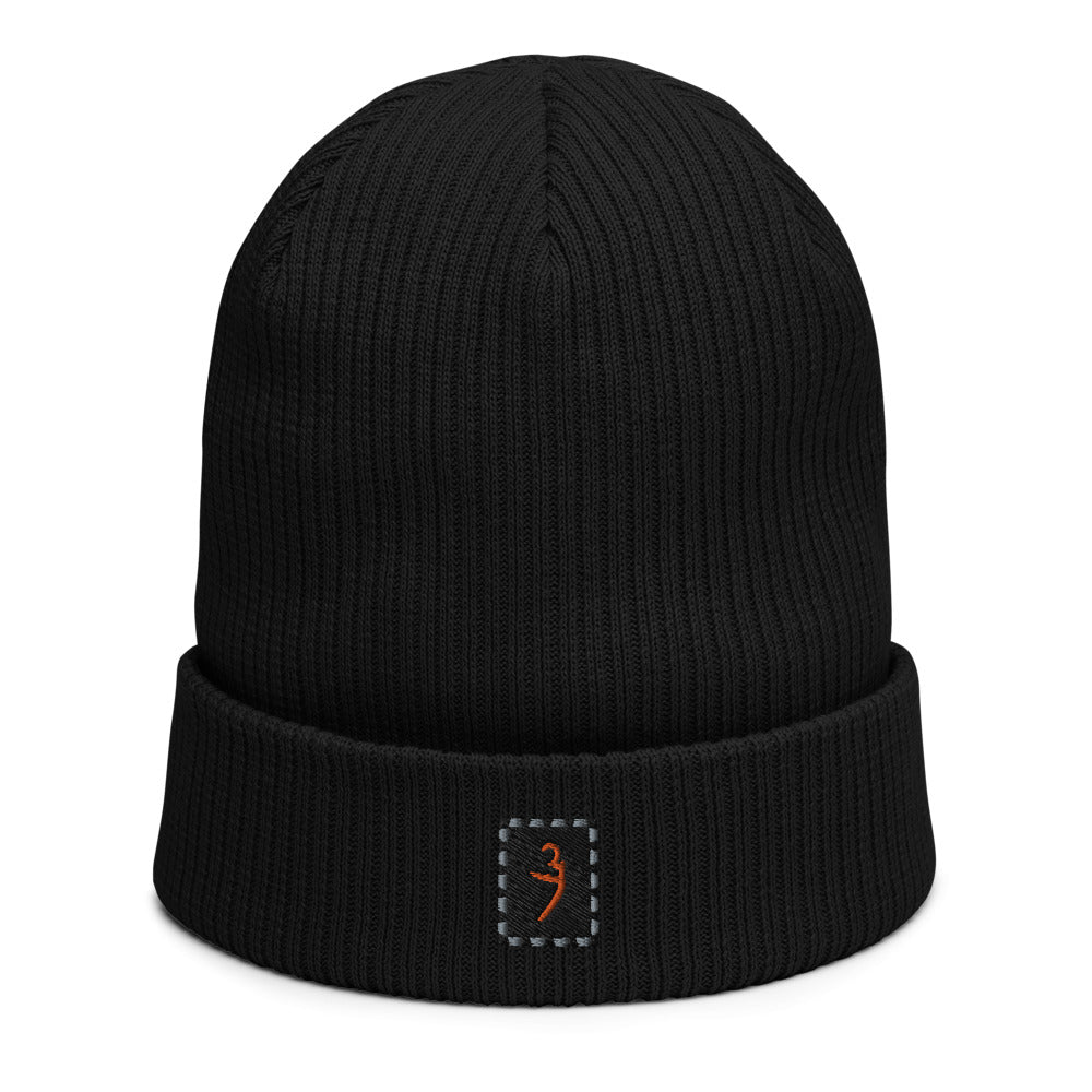 Limited edition black - Organic ribbed beanie